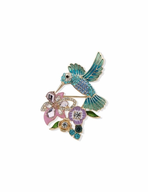 Meilleures ventes Anne Klein Hummingbird and Flower Brooch   | KCN-5301087